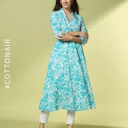 acai Women Floral Print A-Line Kurta with Insert Pocket-picture-34