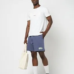 Men Heritage Logo Print Relaxed Fit Knit Shorts-image-27