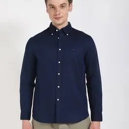 tommy hilfiger Men Regular Fit Shirt with Logo Embroidery-picture-31