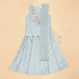 Girls Embellished Lehenga Choli with Dupatta-image-19