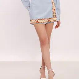 vero moda Women Typographic Print Wrap Skort image 1