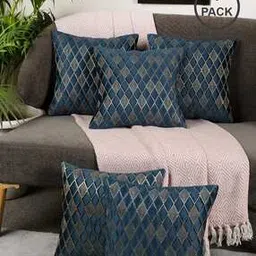 tanlooms Pack of 5 Geometric Print Square Cushion Covers-picture-44