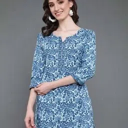 revangi Women Floral Print Flared Kurta-picture-41