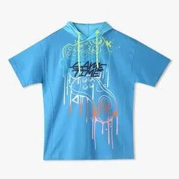 point cove Boys Graphic Print Loose Fit Hooded T-Shirt-picture-37