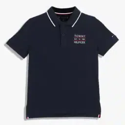 tommy hilfiger Boys Regular Fit Cotton Polo T-Shirt with Brand Print-picture-44
