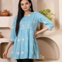 weavllite Women Floral Print Relaxed Fit Tunic-picture-38