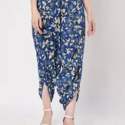 9rasa Women Floral Print Loose Fit Dhoti Pants-picture-11