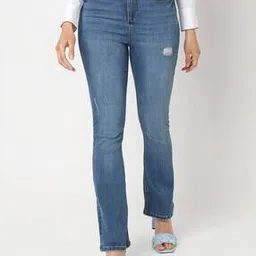 vero moda Women Bootcut Distress Jeans-picture-32