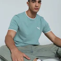 puma Men Slim Fit Crew-Neck T-Shirt with Logo Print image 1