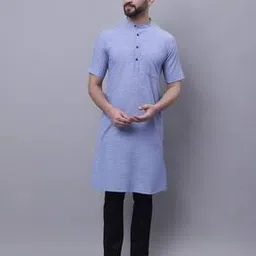even Men Regular Fit Cotton Kurta with Patch Pocket-picture-12