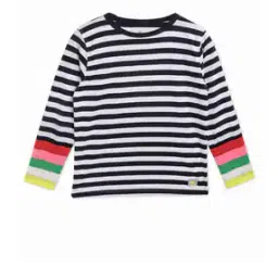 cherry crumble by nitt hyman Striped Round-Neck T-shirt-picture-36