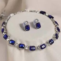 oomph Women Stone-Studded Necklace & Earrings Set-picture-49