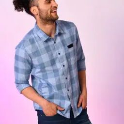 campus sutra Checked Shirt with Patch Pocket-picture-18