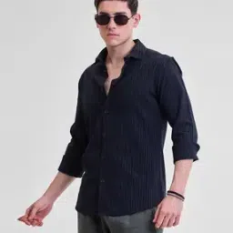 snitch Men Stripes Slim Fit Shirt-picture-26