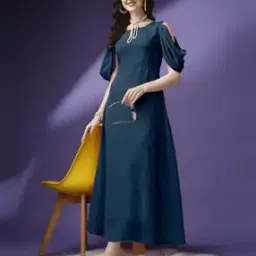 raiyani enterprise x ag Women Round-Neck Fit & Flare Dress-picture-28