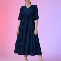 raiyani enterprise x ag Women V-Neck Fit & Flare Dress-picture-17