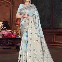 rudit creation Women Floral Design Embellished Saree with Blouse Piece-picture-47