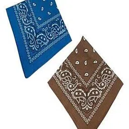 aadikart Unisex Pack of 2 Paisley Print Cotton Bandanas-picture-47