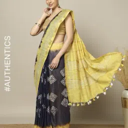 indie picks Hand Batik Dyeing Kota Silk Saree image 1