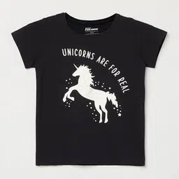 fame forever by lifestyle Girls Graphic Print Regular Fit T-Shirt-picture-21