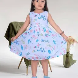 amreliya enterprise Girls Floral Print Fit & Flare Dress-picture-24
