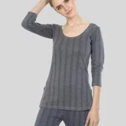 zeffit Women Striped Scoop-Neck Thermal Top-picture-38