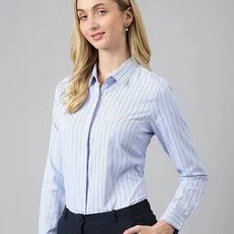 english navy Spread Collar Shirt with Full Sleeves-picture-53