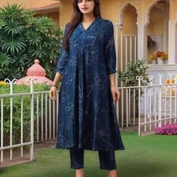 svaraa Women Floral Anarkali Kurta Set-picture-28