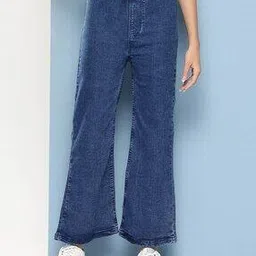 Girls Straight Jeans with Elasticated Waistband-image-2