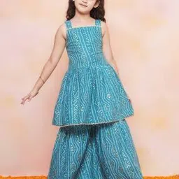 aj dezines Girls Printed Straight Kurta & Pants Set-picture-19