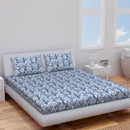 himeya 300 TC Printed King-Size Bedsheet with Pillow Covers-picture-43