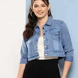 leia Women Regular Fit Denim Jacket with Flap Pockets-picture-10