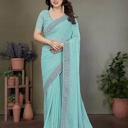 svaraa Women Embroidered Saree with Blouse Piece-picture-10