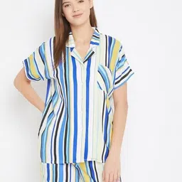 the kaftan company Women Striped Loungewear Set image 1