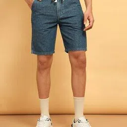 wrangler Men Regular Fit City Shorts with Waist Tie-Up-picture-13