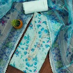 svaraa Women Floral Print 3-Piece Unstitched Dress Material-picture-18