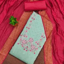 svaraa Women Embroidered Unstitched 3-Piece Dress Material-picture-28