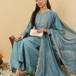 worivoc Women Embroidered Straight Kurta Suit Set-picture-11