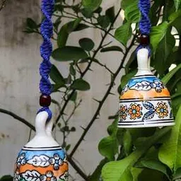 gathari Set of 2 Macrame Ceramic Bells-picture-50