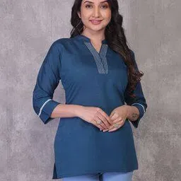 nyrika Women Lace Straight Tunic with Mandarin Collar-picture-30