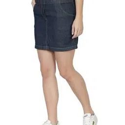 nuevosdamas Women Straight Denim Skirt with Elasticated Waistband-picture-13