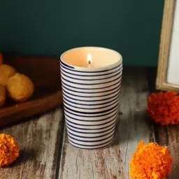 vareesha Cylindrical Ceramic Candle image 1