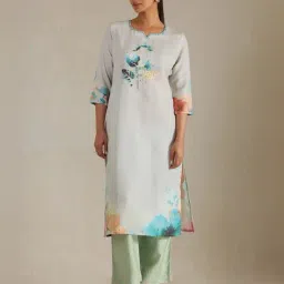 soch Women Floral Print Straight Kurta image 1