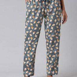 enamor Women Micro Print Relaxed Fit Pants-picture-32