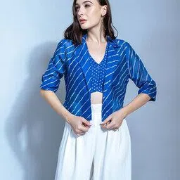 gardenparty Women Printed 3-Piece Shirt & Trousers Set-picture-19