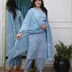 fabnex Women Paisley Print Straight Kurta Set-picture-20