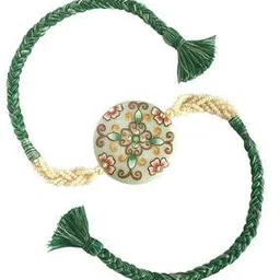 ra abta by rahul Floral Tanjore Bejewelled Rakhi-picture-10
