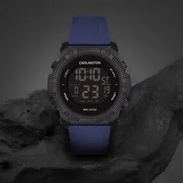 carlington Men Round-Dial Digital Watch-Endurance 9133 Blue-picture-25