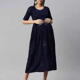 swishchick Women Embroidered Fit & Flare Dress-picture-33