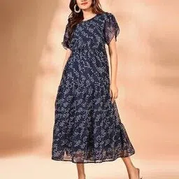 femvy Women Printed Fit & Flare Dress-picture-31